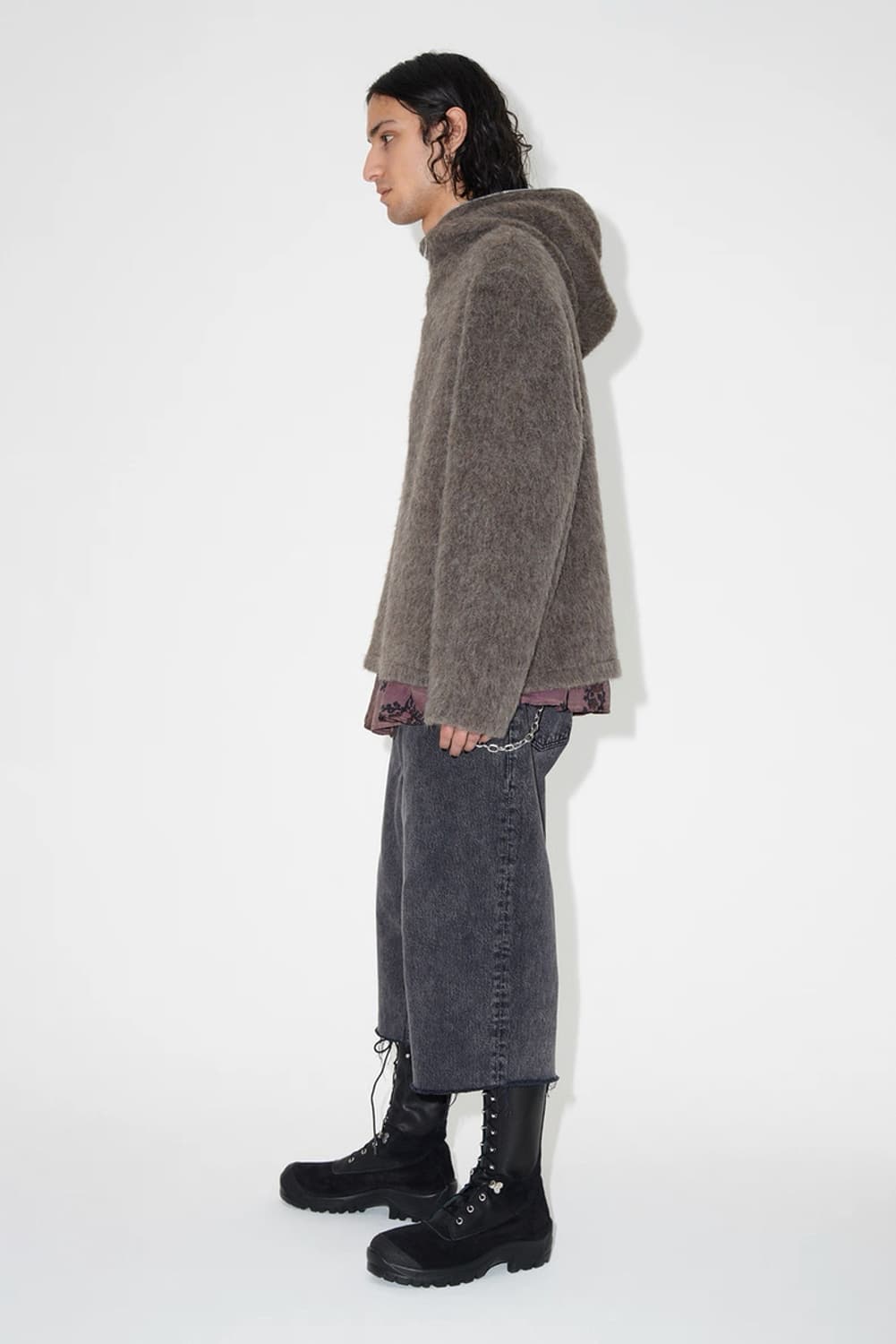 【44】아워레가시 슈렁큰 모헤어 후드자켓 상품이미지4