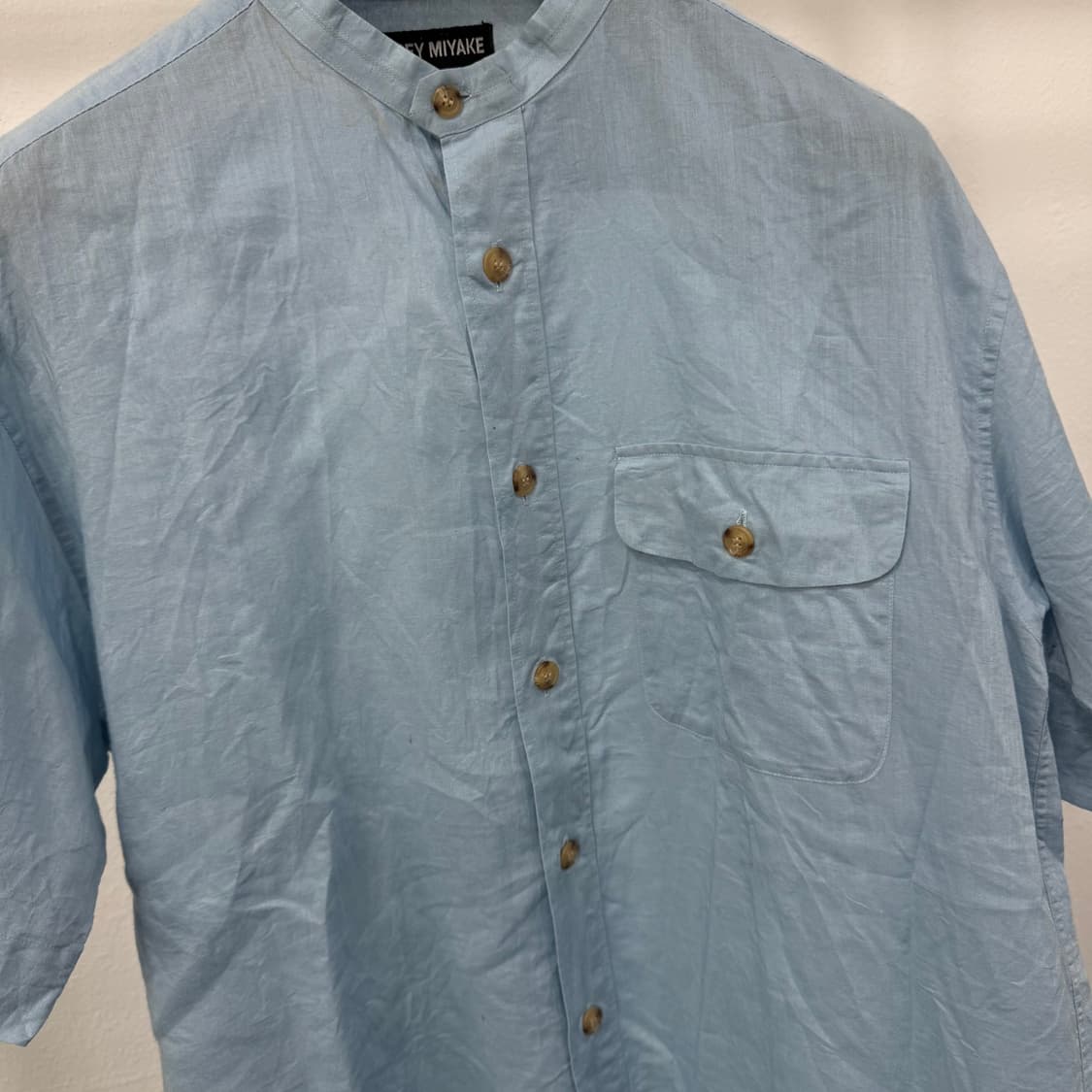 90s 이세이미야케 린넨 반팔 셔츠  상품이미지3