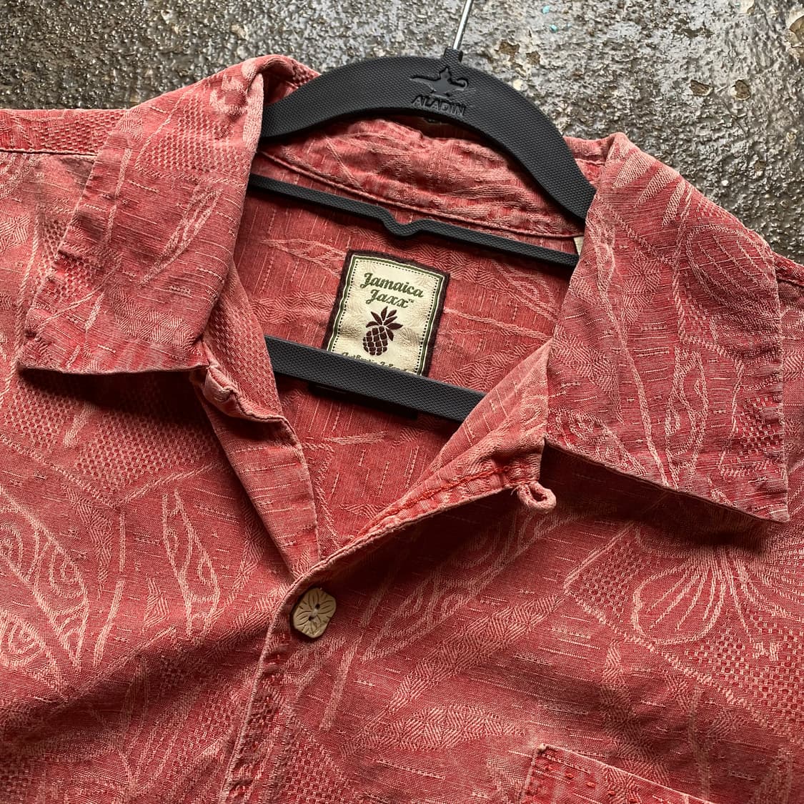 빈티지 코튼 셔츠 레드 패턴 상품이미지2