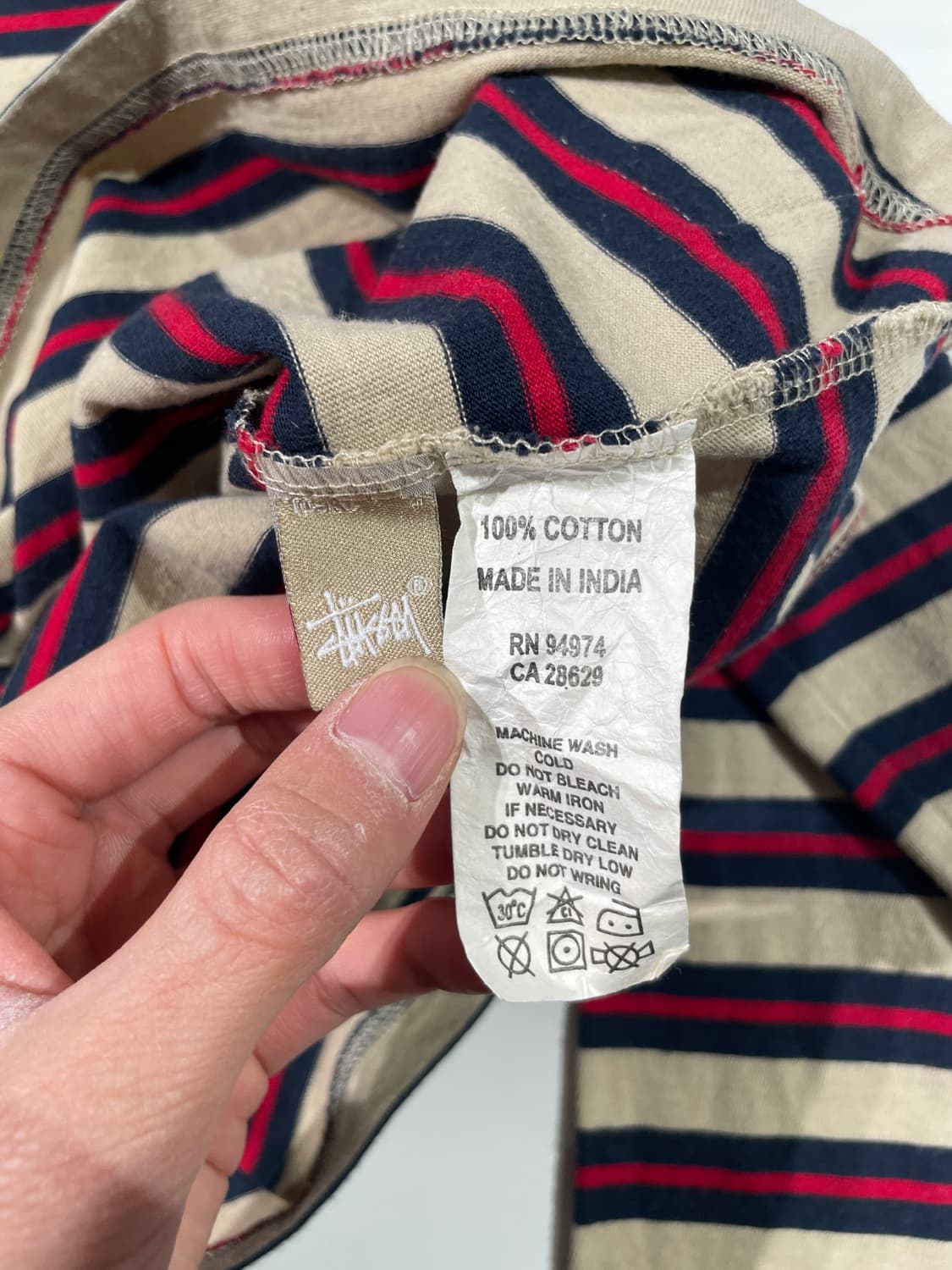 스투시 x 서플러스 00’s 스트라이프 크루넥 코튼 롱 슬리브 상품이미지8