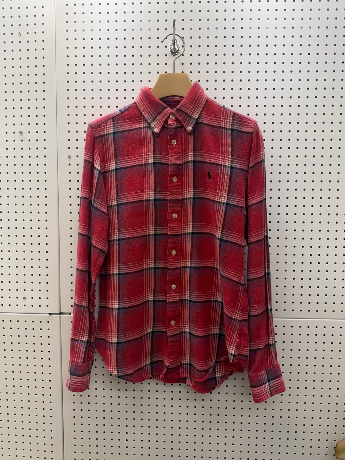 폴로 랄프로렌 레드 체크 플란넬 셔츠 U171 상품이미지2
