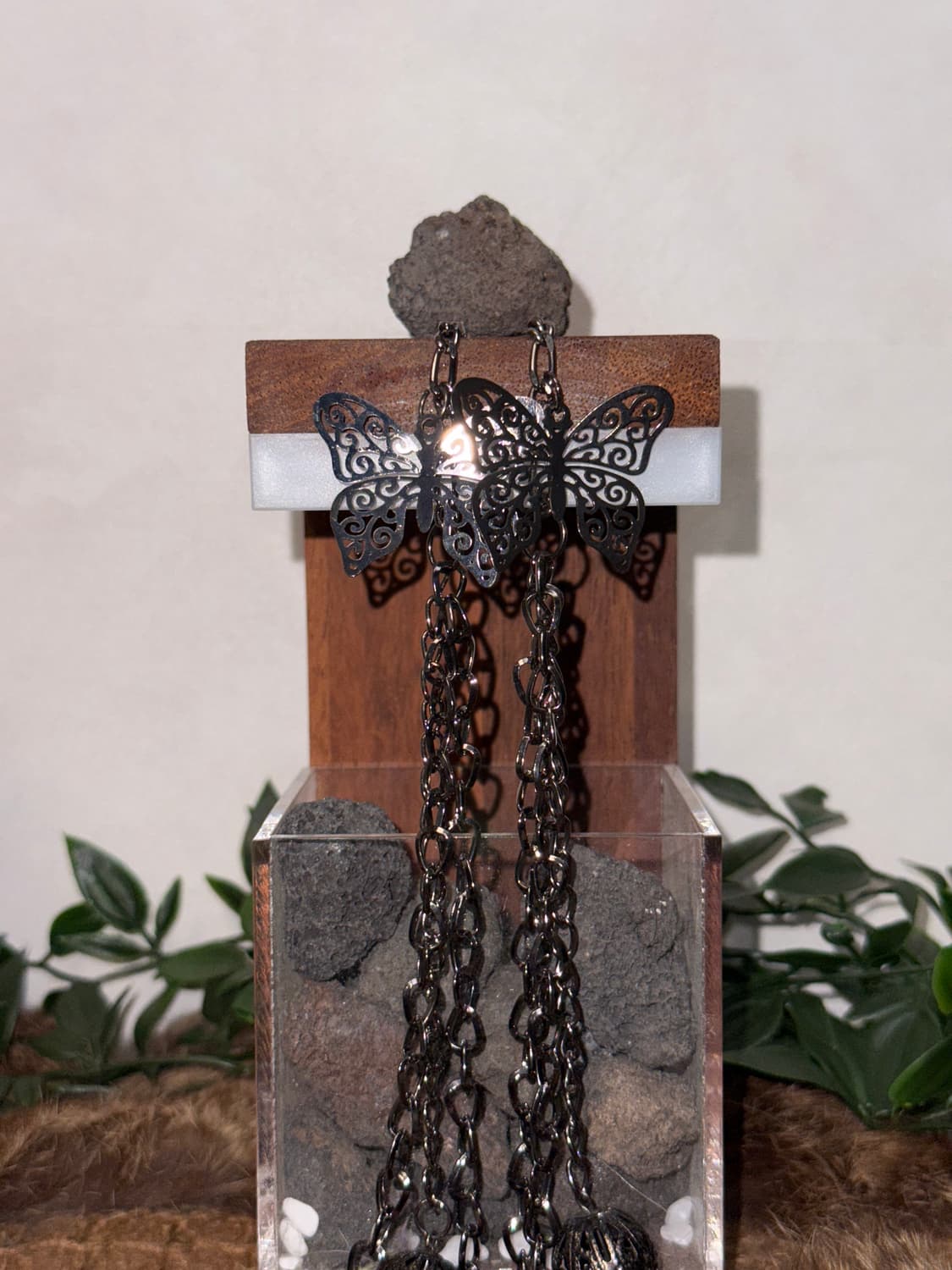 Black red oriental butterfly chain 목걸이 상품이미지2