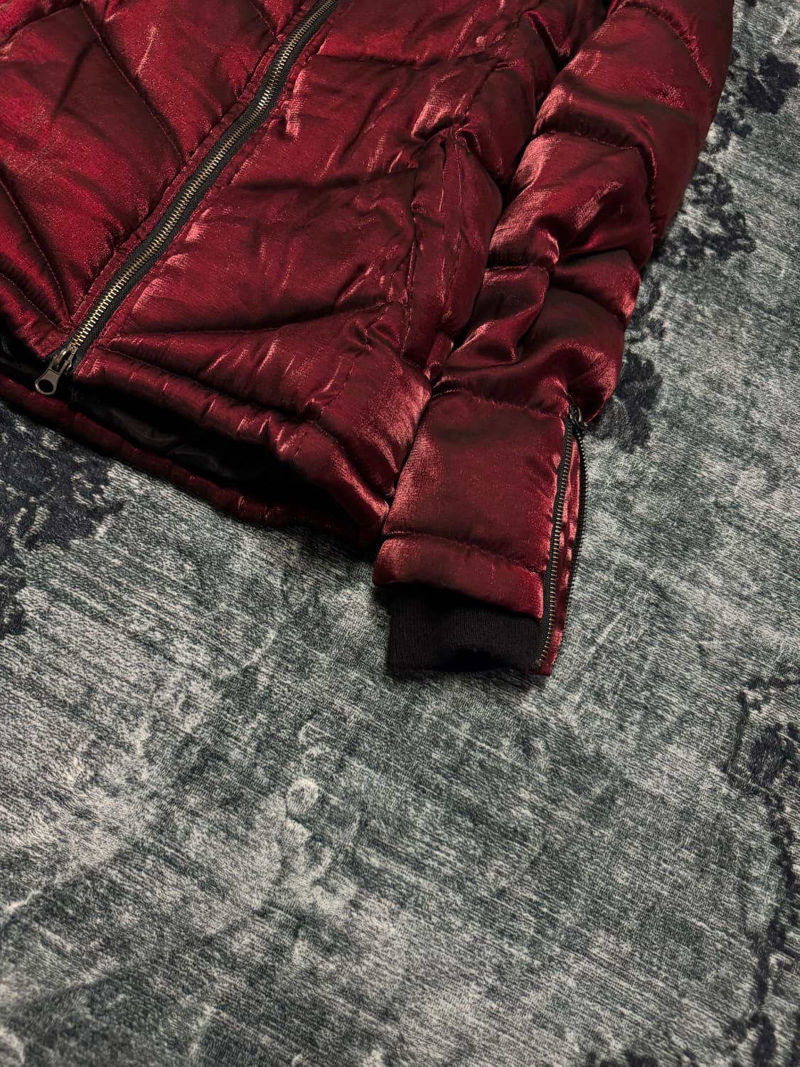 Travas 00s vkei satin fur down jacket 상품이미지5