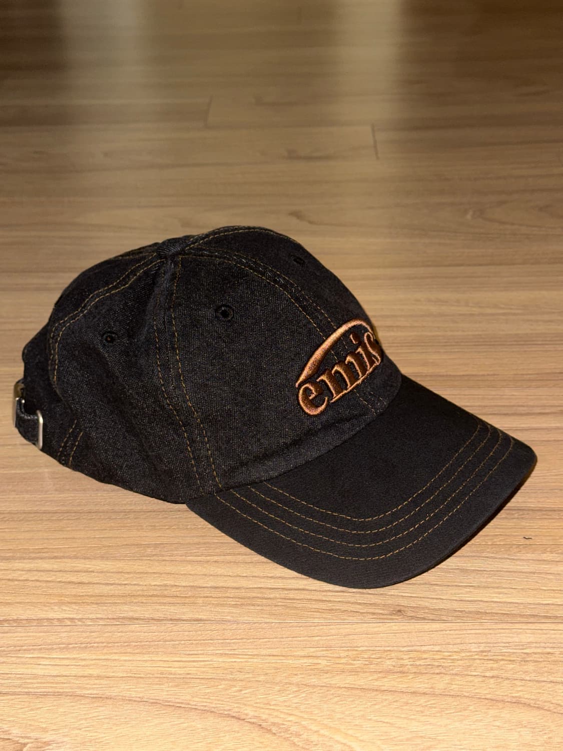 이미스 emis 워시드 데님 볼캡 그레이 블랙 OS 상품이미지1