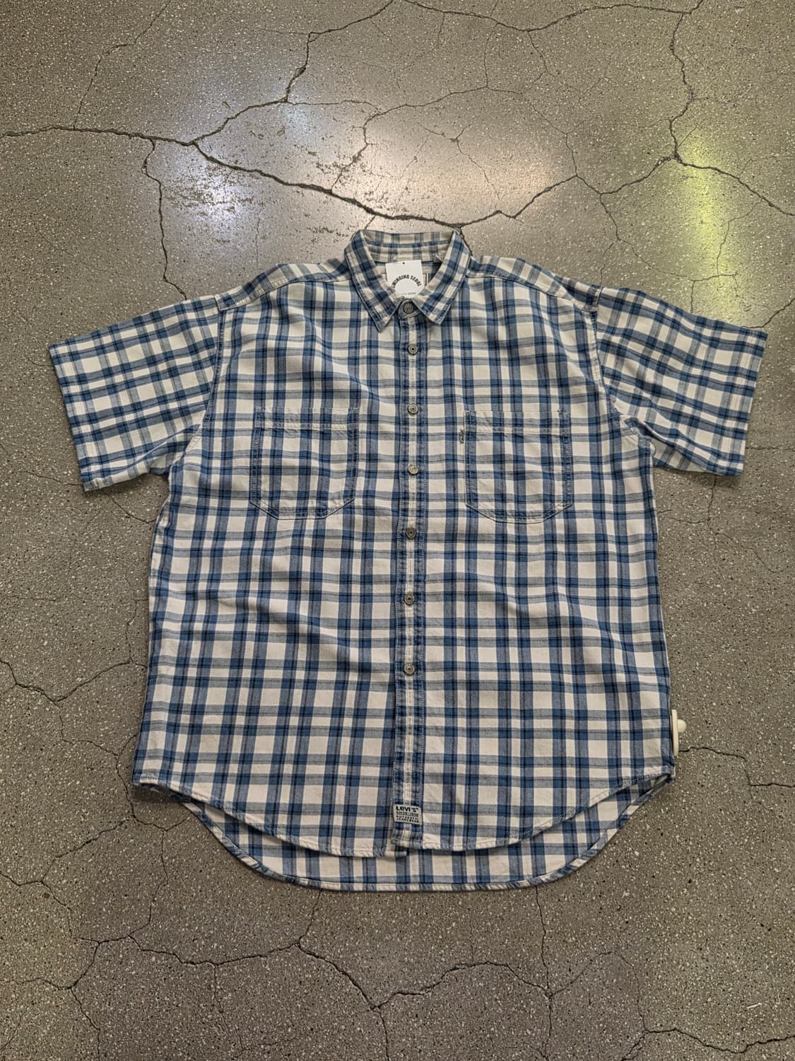 Levis 리바이스 블루체크 반팔셔츠 상품이미지5