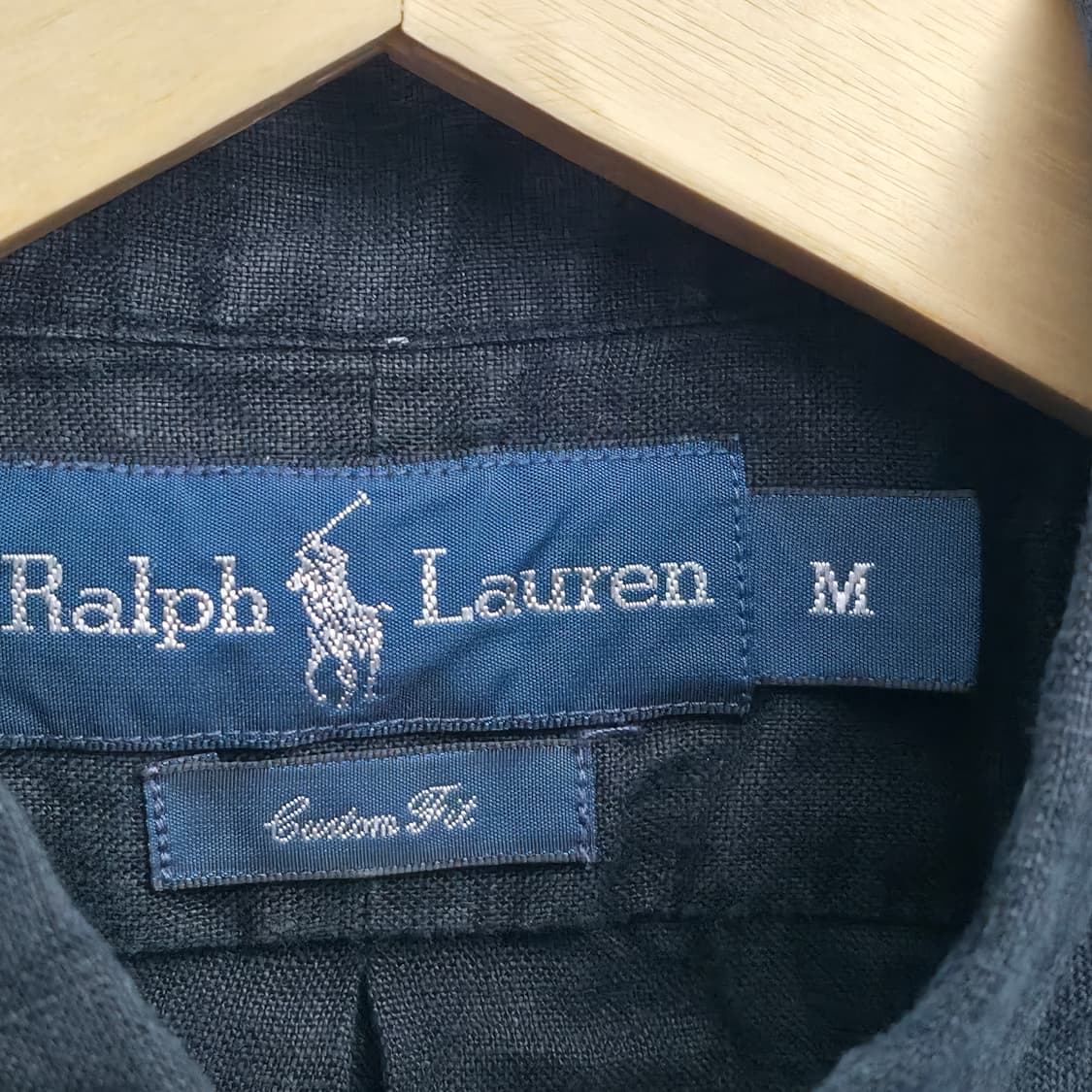 [M] 폴로 랄프로렌 블랙 린넨 반팔 셔츠 상품이미지5