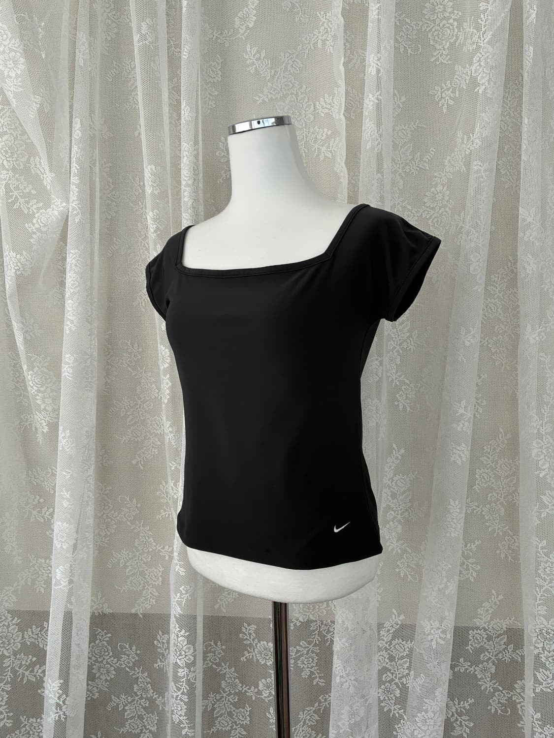 M) 나이키 드라이핏 스퀘어넥 티셔츠 차콜 상품이미지2