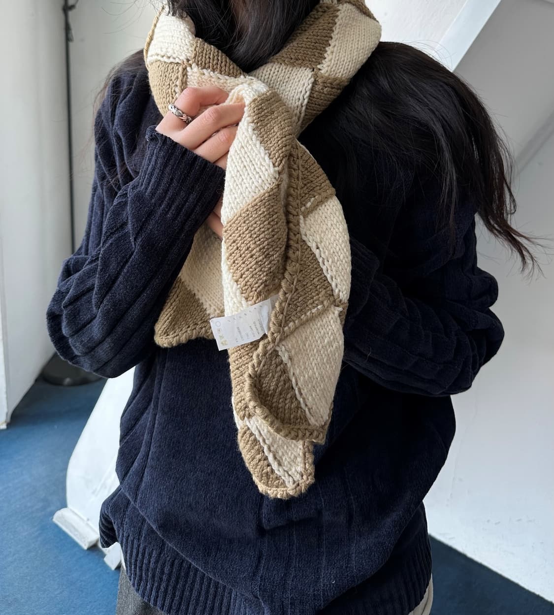 Italy made design pattern knit muffler 상품이미지9