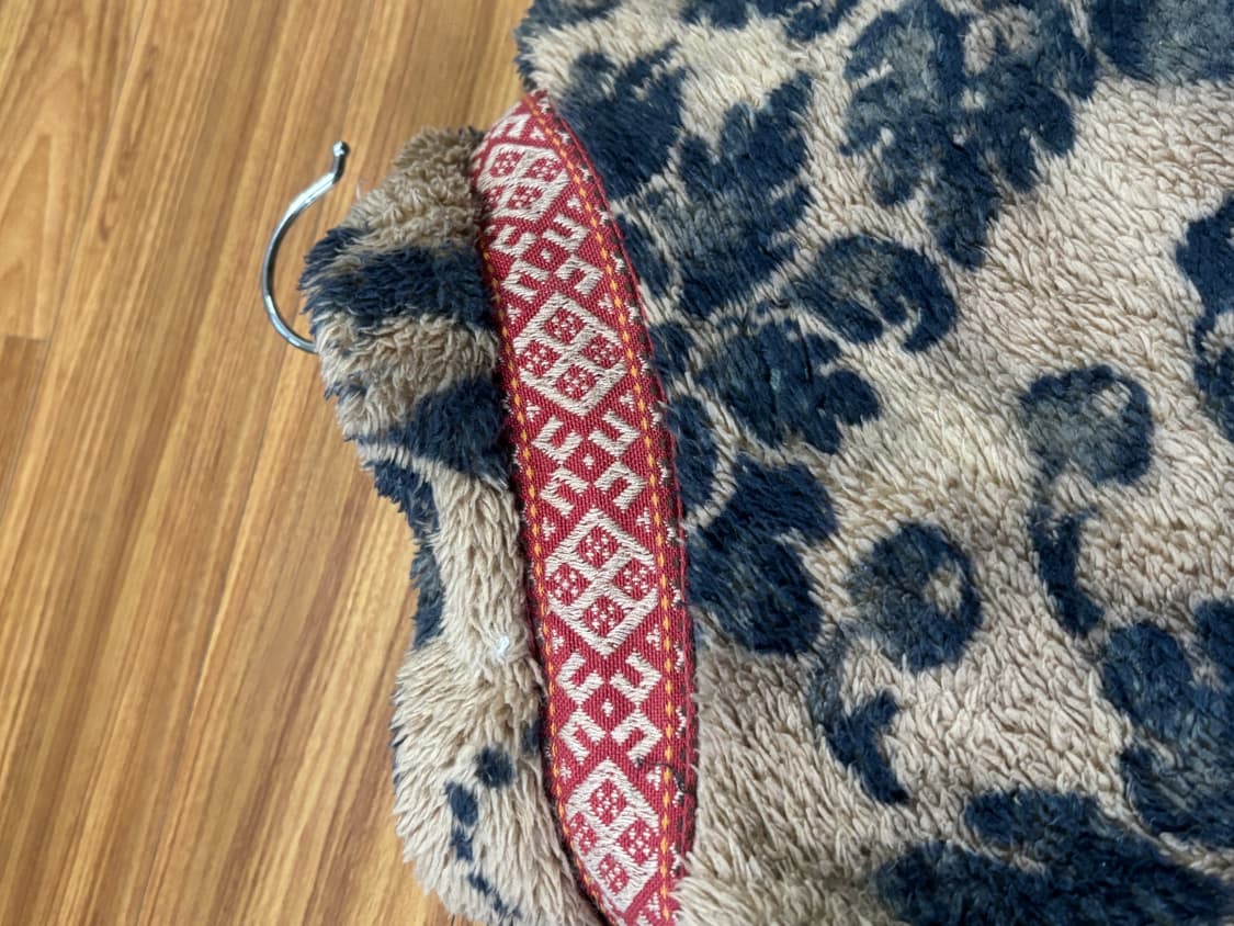 캐피탈 다마스크 패턴 플리스 집 블루존 베이지 상품이미지4