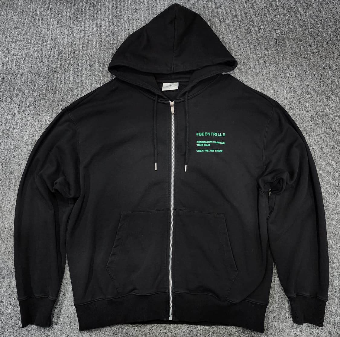 빈트릴 테이핑 해시태그 오버핏 후드집업 XL 상품이미지2