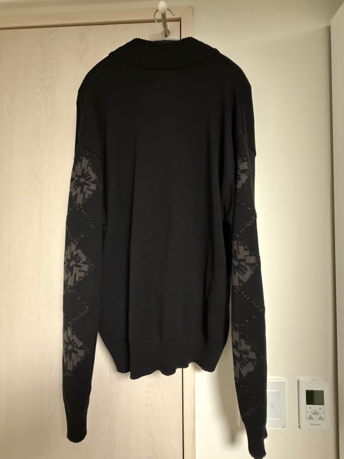 3) 폴리테루 버튼 업 가디건 에스닉 슬리브 블랙 상품이미지2