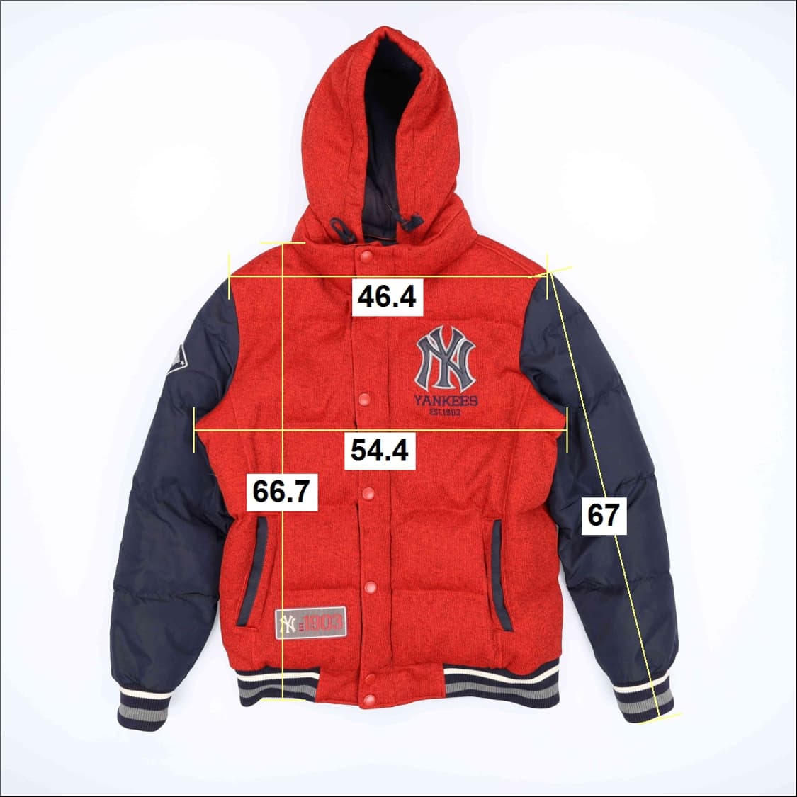 [100] MLB 뉴욕양키스 후드 바시티패딩자켓 1128HR1 상품이미지8