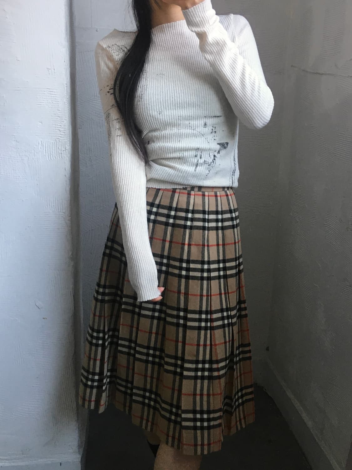 Burberrys 버버리 노바체크 플리츠 미디 스커트 상품이미지4