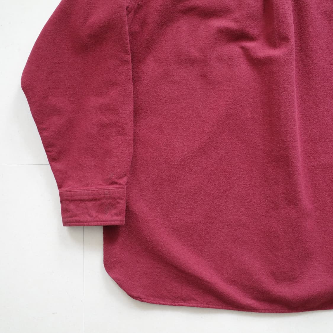 L.L.Bean 샤모아 클로스 셔츠 버건디 L-REG 남성 헤비 플란넬 상품이미지9