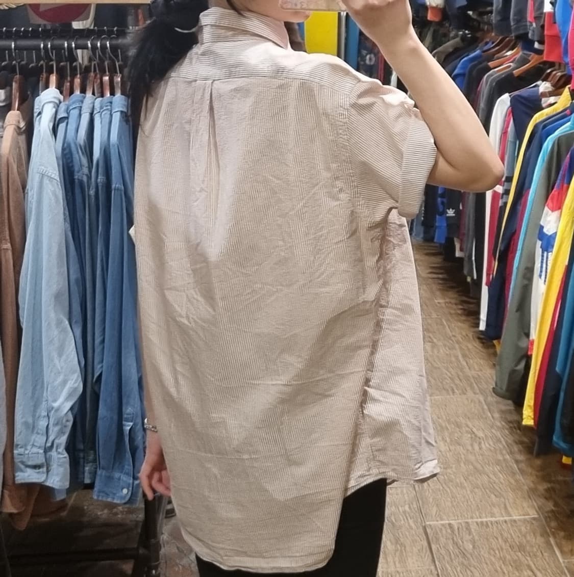 [Hi] 폴로 스트라이프 반팔 셔츠 상품이미지4