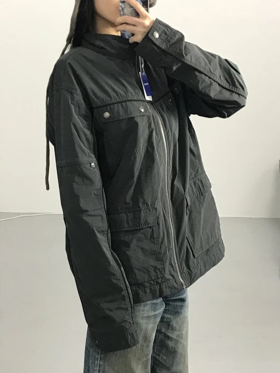 켈빈클라인 락시크 무드 블랙 집업 상품이미지3