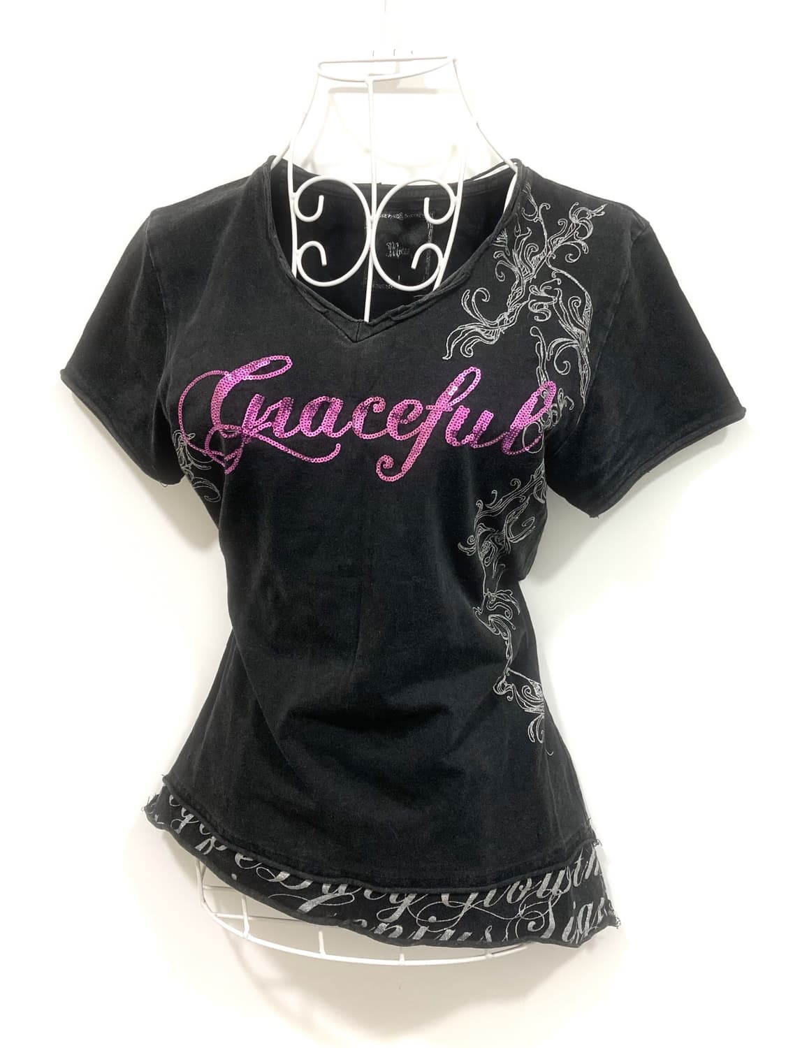 spangle lettering short sleeve 상품이미지1