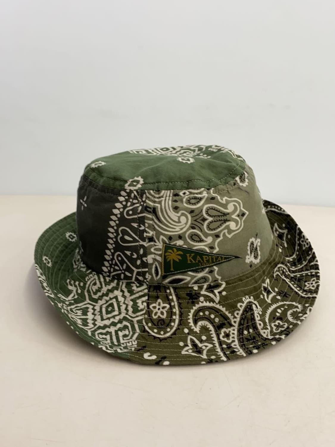 캐피탈 반다나 패치워크 버킷햇 롱 브림 카키 상품이미지4