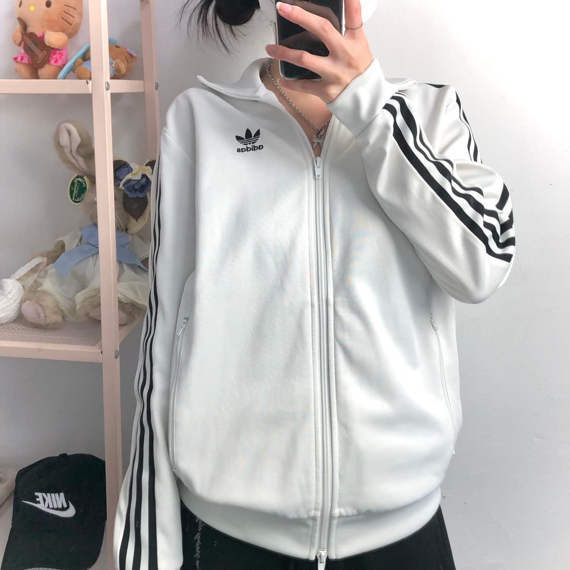 아디다스 흰+검 베켄바우어 투웨이 져지 상품이미지2