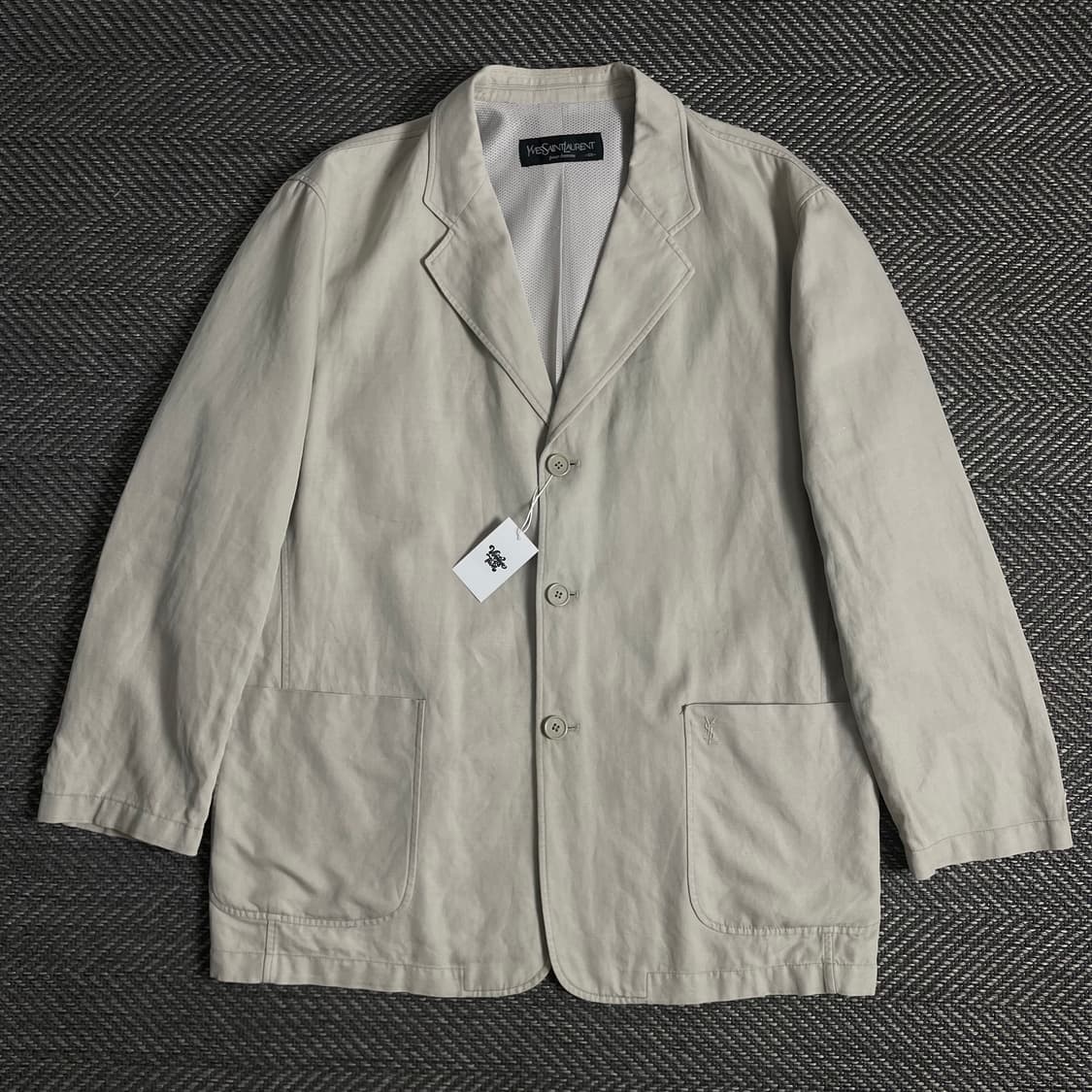 90s 입생로랑 자수로고 아카이브 치노 블레이저 자켓 y 3299 상품이미지2
