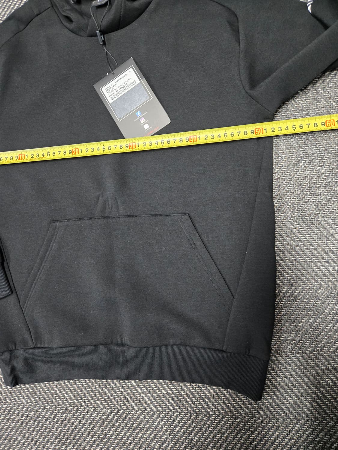 스파이더 공용 블랙 후드티 상품이미지4