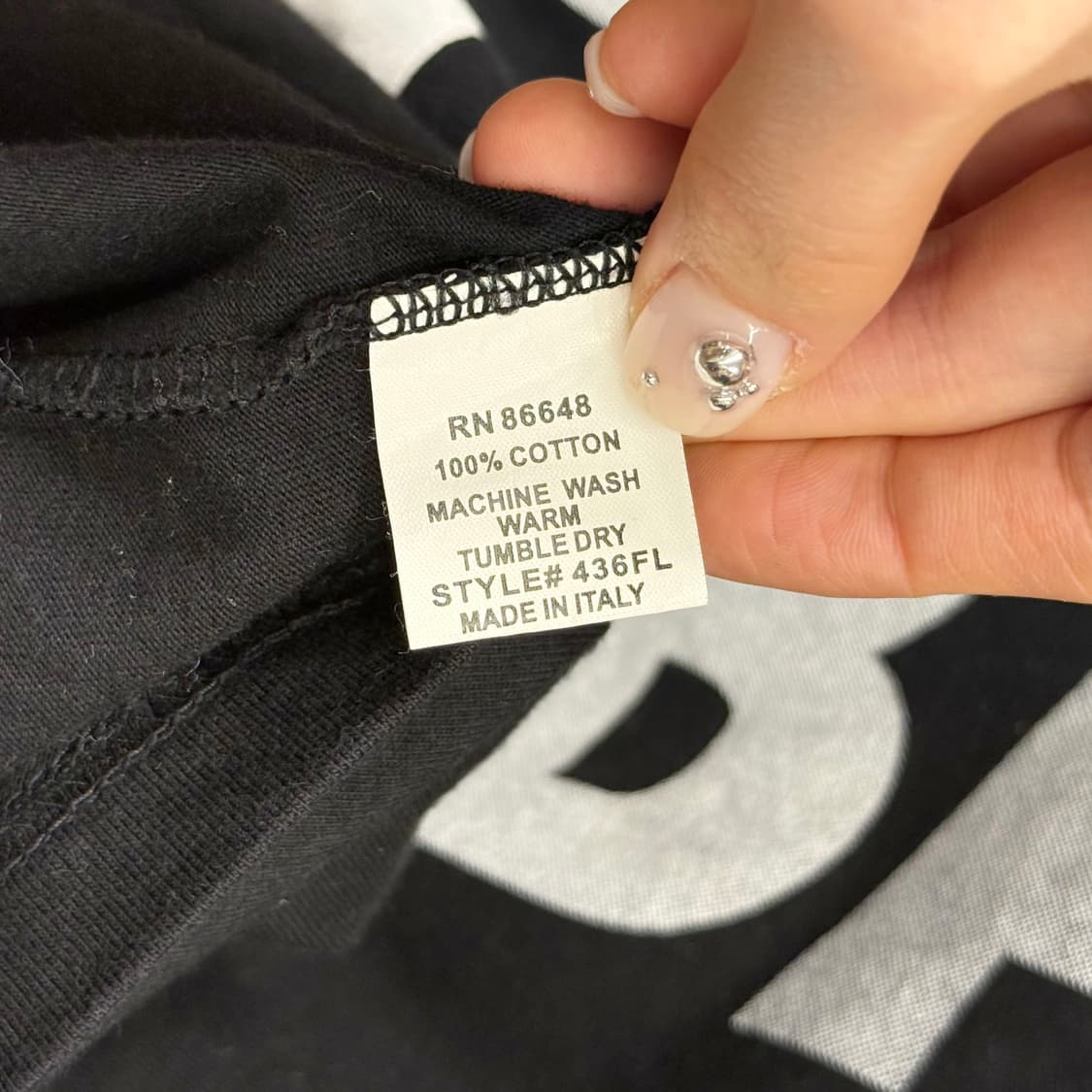 돌체앤가바나 빅 로고 프린트 반팔 티셔츠 그래픽 디자인 블랙 상품이미지8