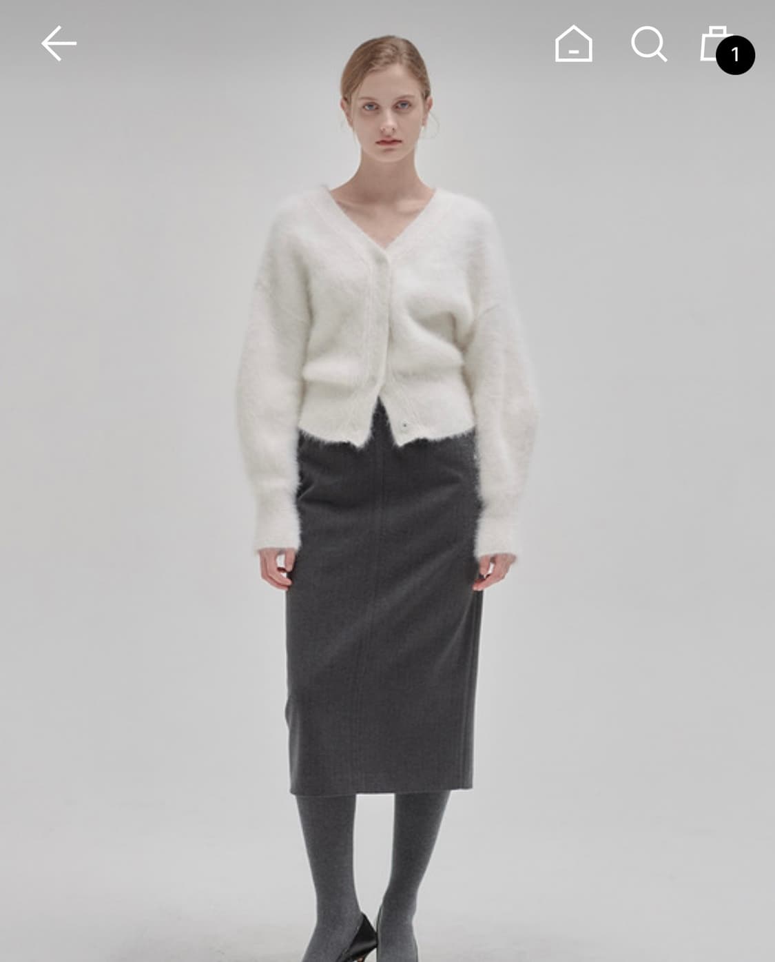 닐바이피 25WN angora cardigan 앙고라 가디건 베이비파우더 상품이미지4