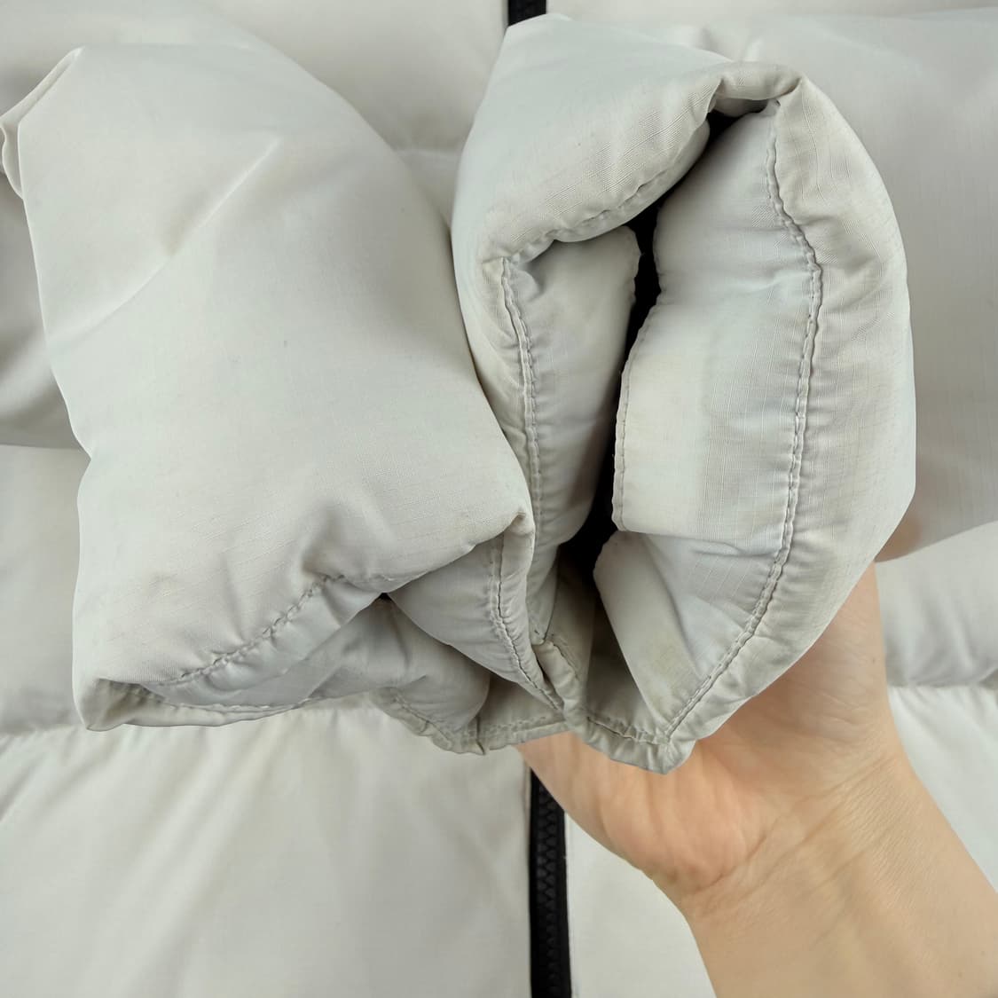 (S) 스파이더 덕다운 숏패딩 화이트 상품이미지5