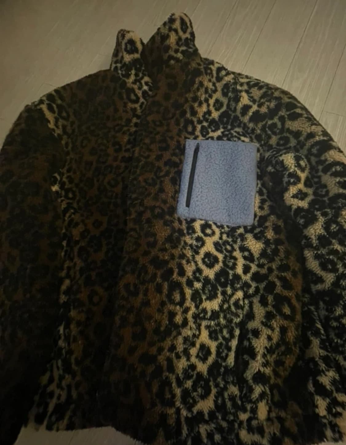 쥬르데떼 레오파드 배색 점퍼 상품이미지1