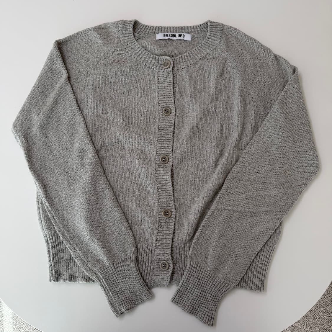 엔조블루스 라운드 부클 가디건 그레이 상품이미지4