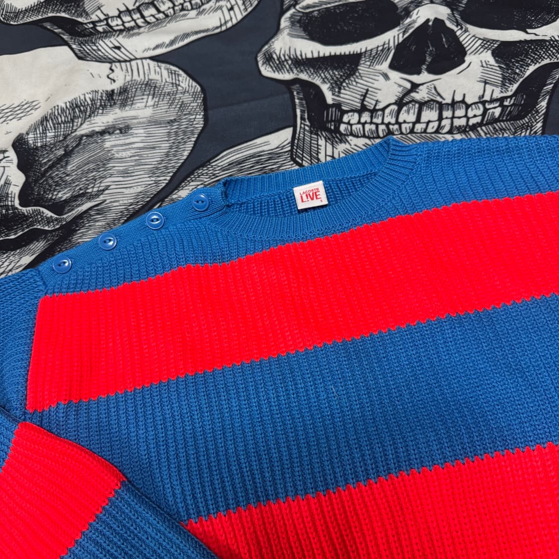 라코스테 단가라 니트 여성 S사이즈 상품이미지3