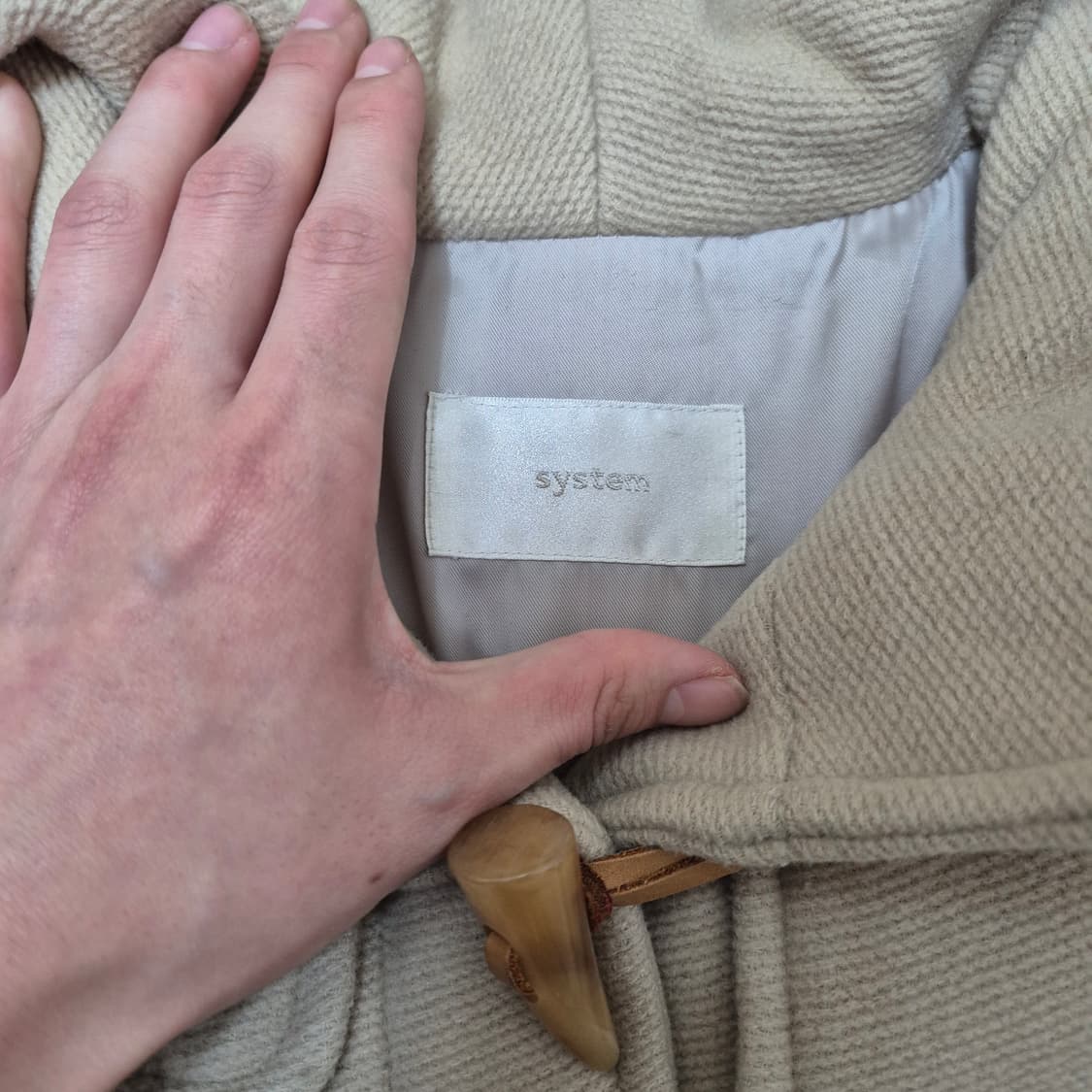 한섬 시스템 여성 모직 후드 떡볶이 코트 XL(105) 상품이미지5