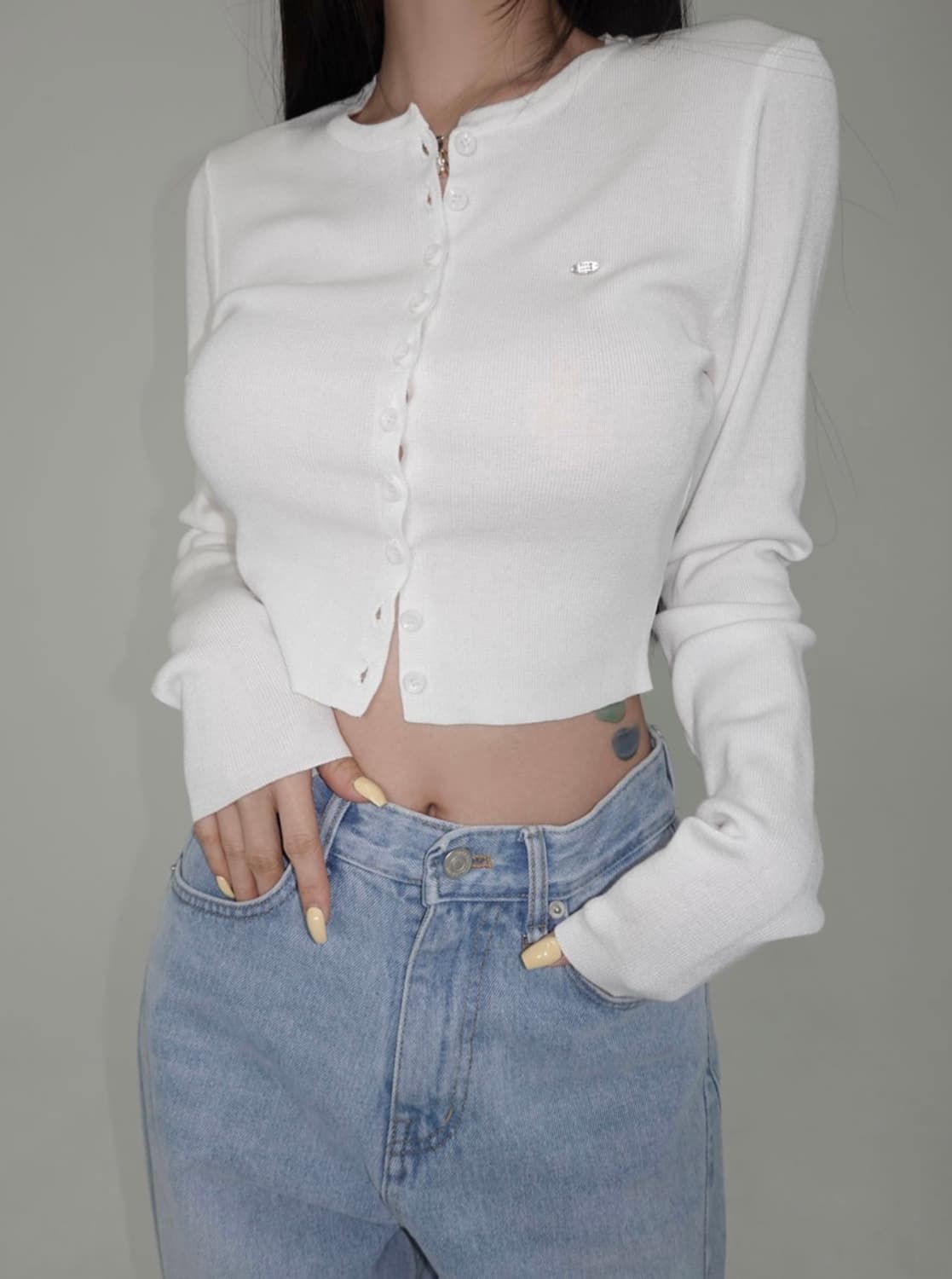 (새상품) 페일제이드 2024 레이온 썸머 가디건 화이트   상품이미지1