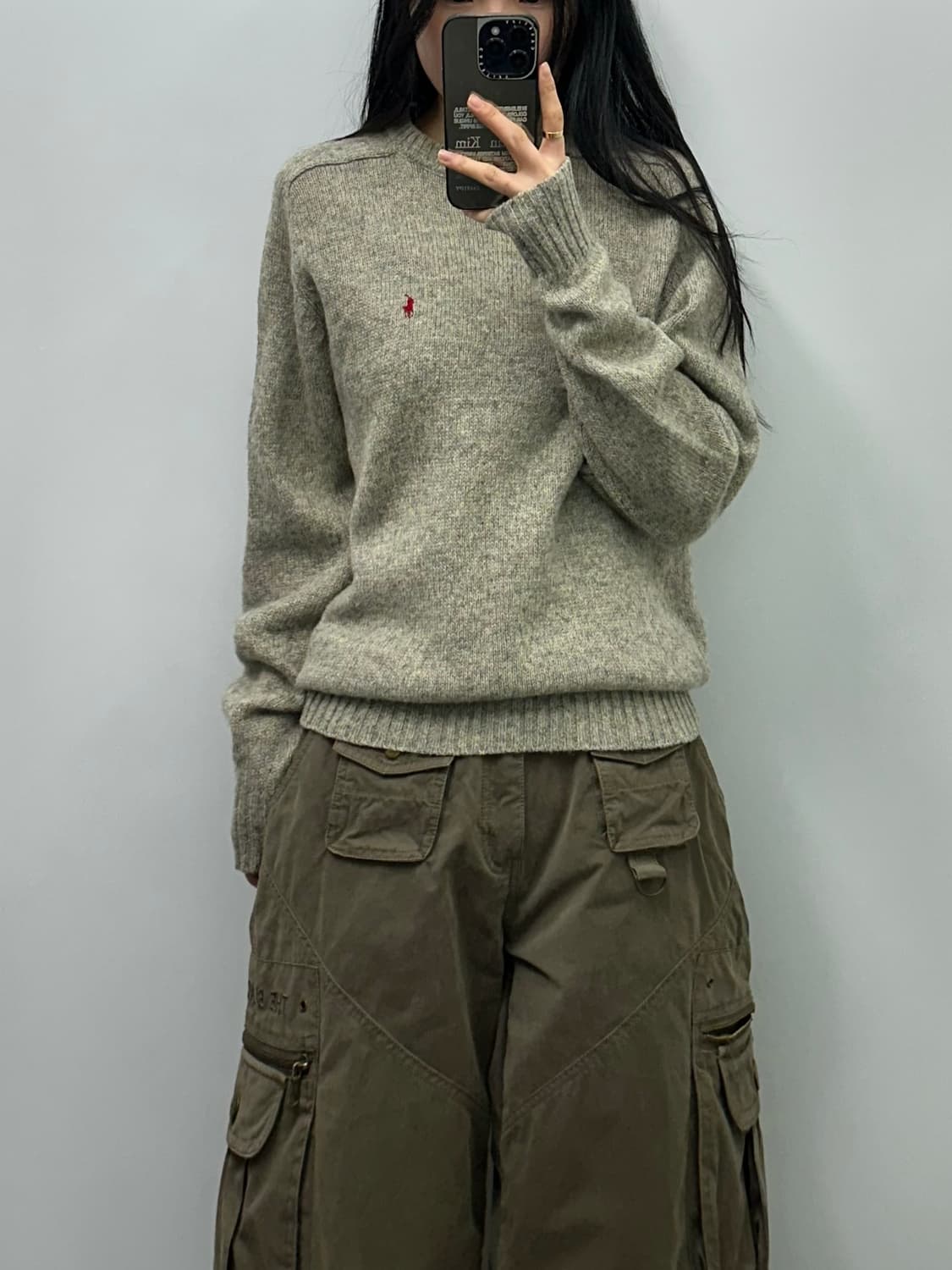 폴로 랄프로렌 그레이 라운드 니트 상품이미지1