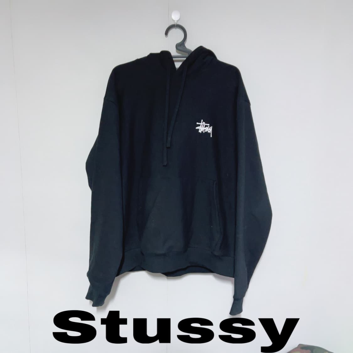 스투시 블랙 빅사이즈 봄 공용 후드티 상품이미지1
