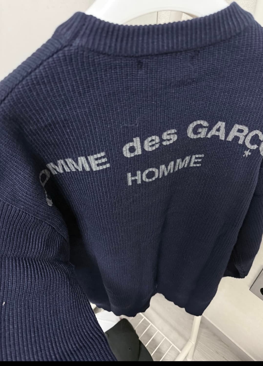 꼼데가르송 옴므 니트 네이비 상품이미지3
