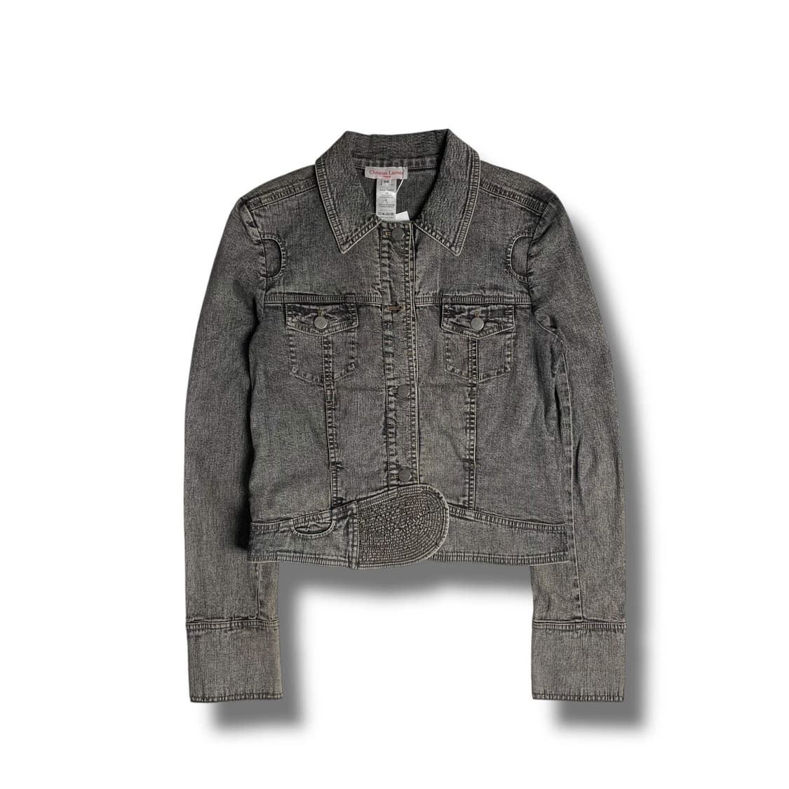 Chrisitan lacroix  레더 레터링 데님 자켓 상품이미지1