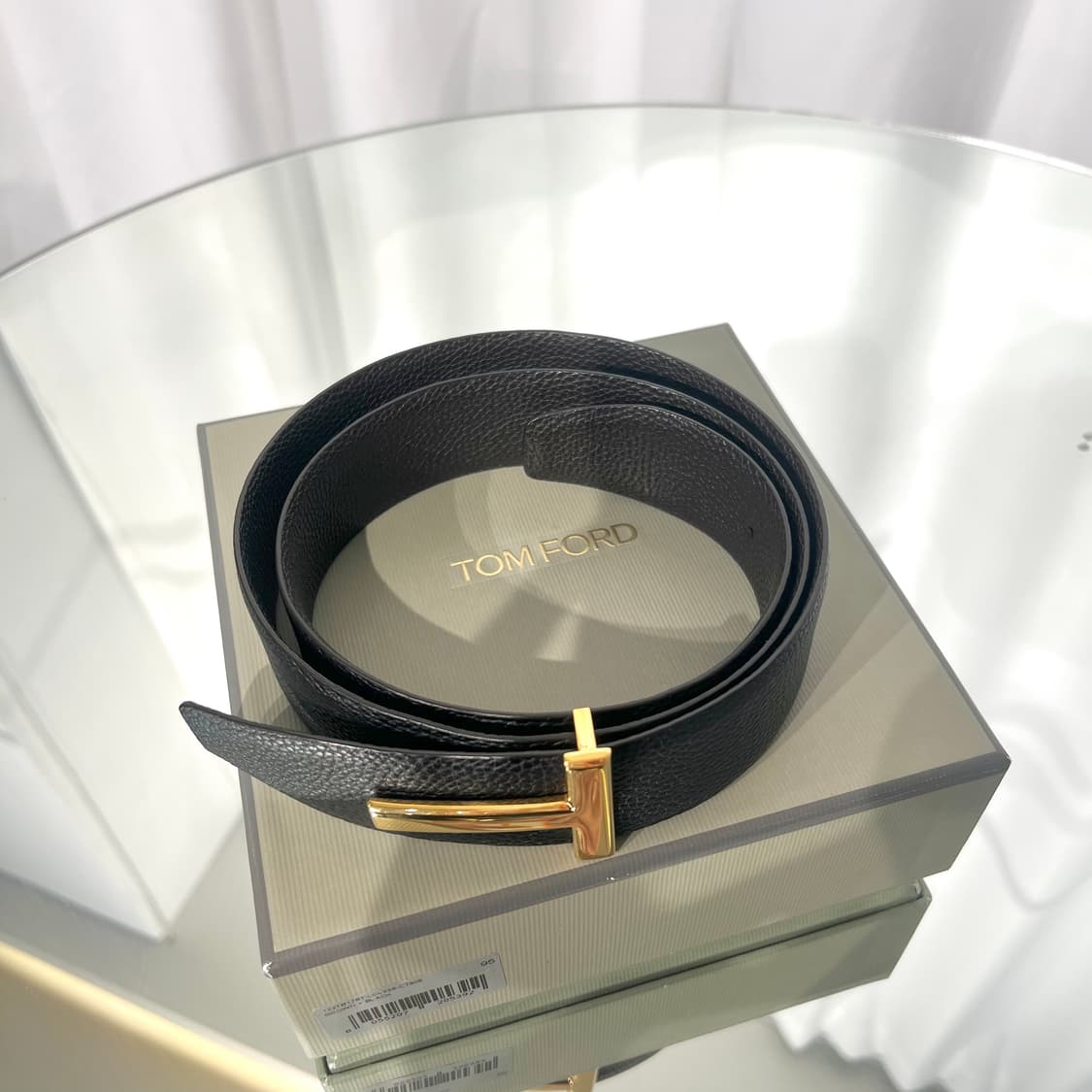 [정품] 톰포드 T로고 버클 금장 벨트 상품이미지2