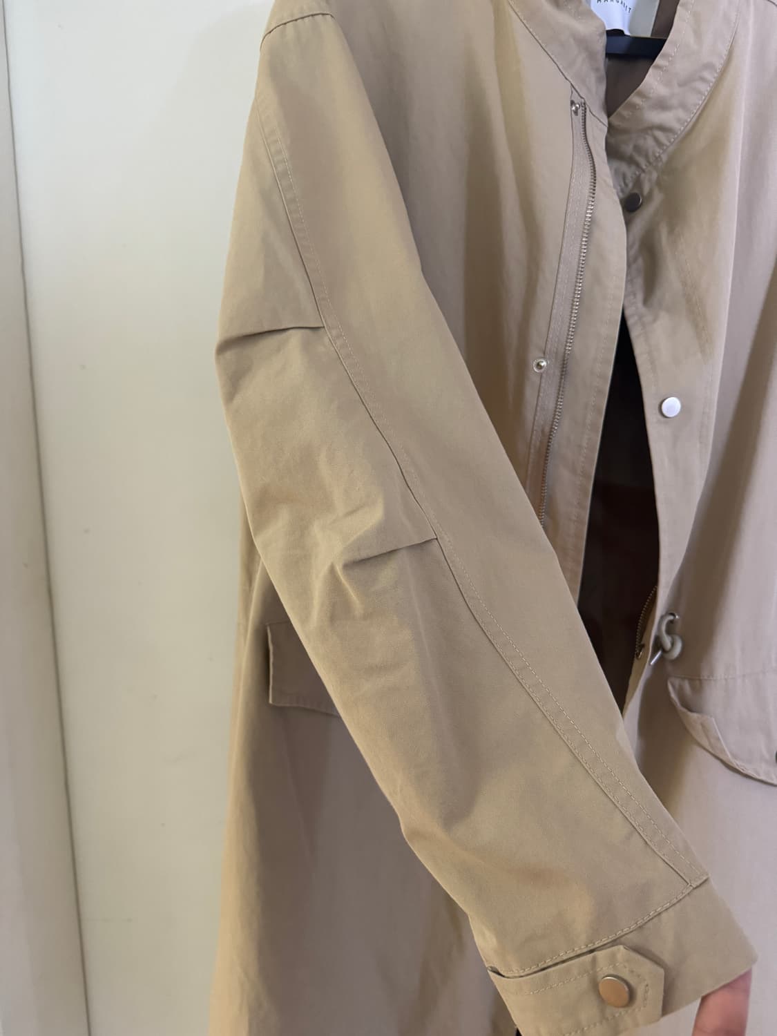 베이지 롱 야상 점퍼 os 상품이미지6