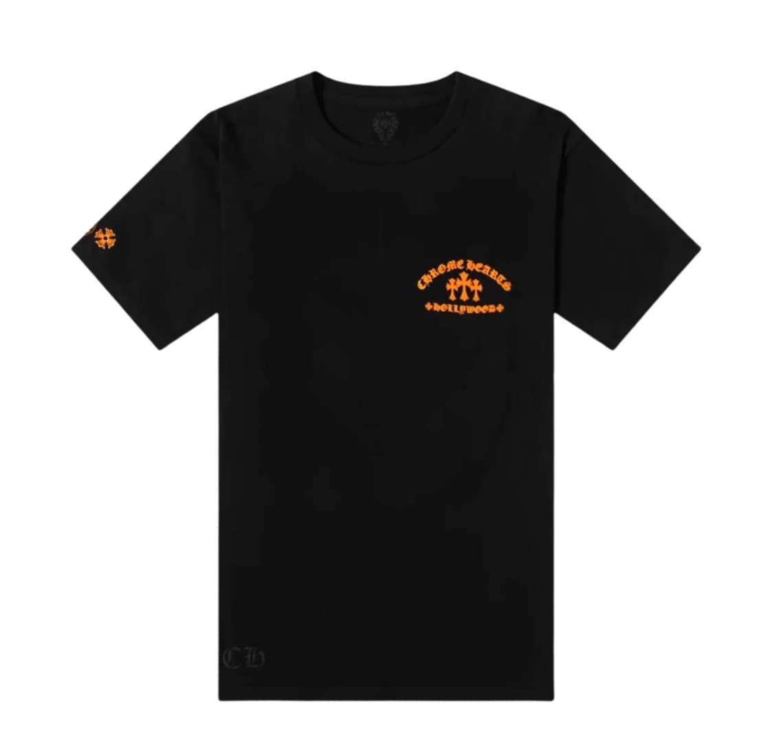 [L] 크롬하츠 오렌지 세메터리 티셔츠 블랙 상품이미지2