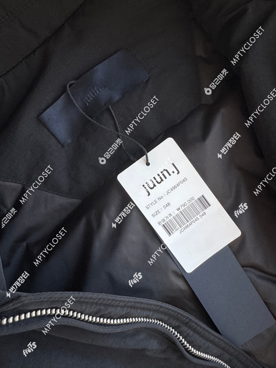 [48]  juun.j 준지 24fw 라이트 패디드 셔츠 자켓 점퍼 블랙 상품이미지6