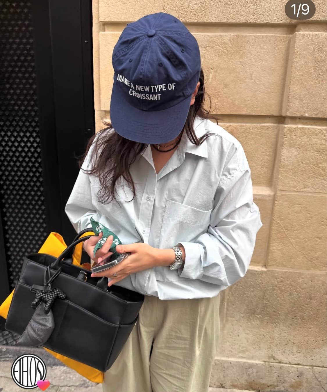 새상품) 에토스 크로와상 볼캡 네이비 상품이미지7