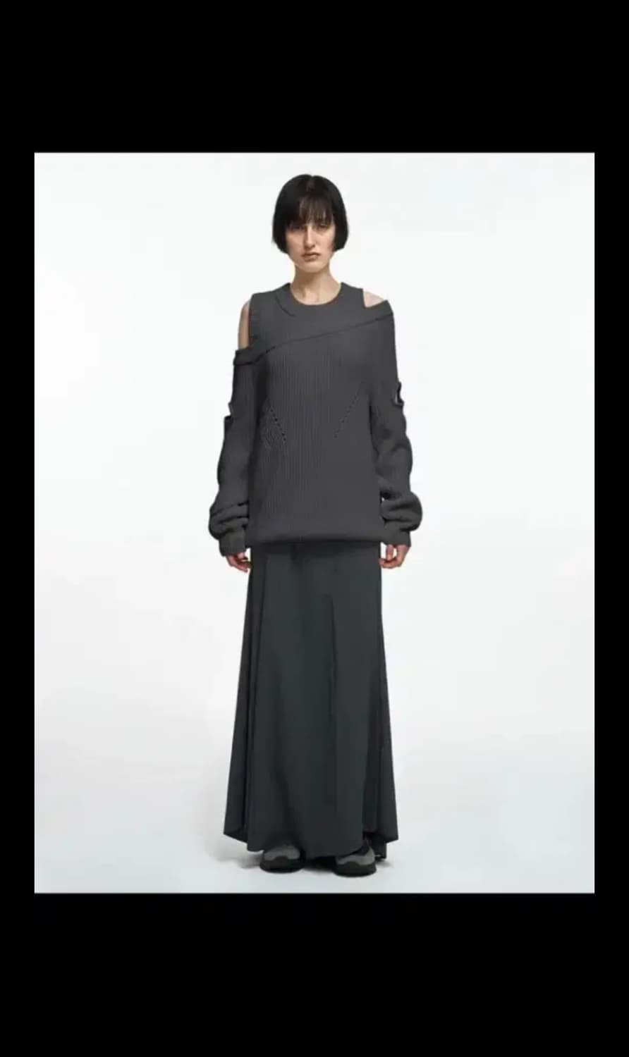 나체 웨이브 맥시 스커트 상품이미지1