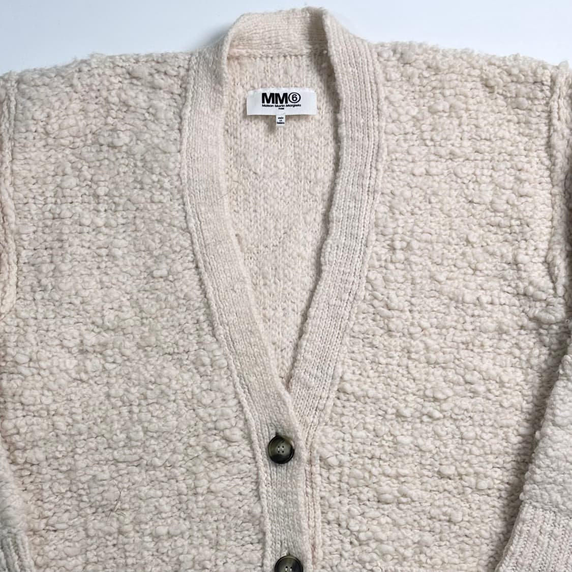 Mm6 메종 마르지엘라 부클 울 롱 가디건   상품이미지2