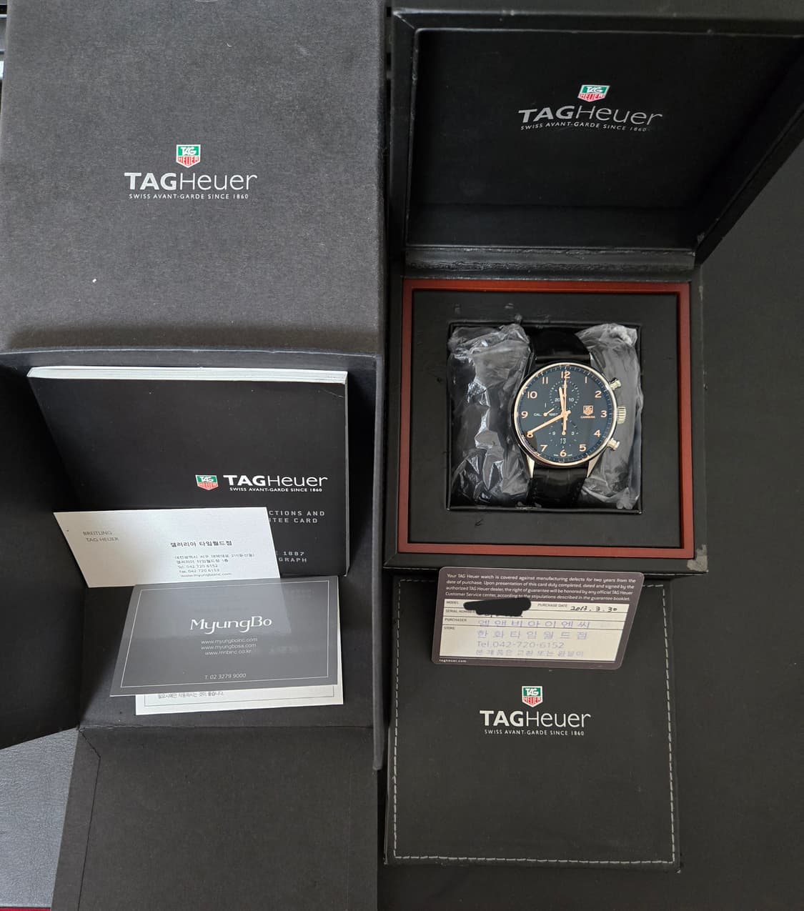 태그호이어 까레라 헤리티지 골드핸즈 1887 모델 판매합니다.(풀구성) 상품이미지9