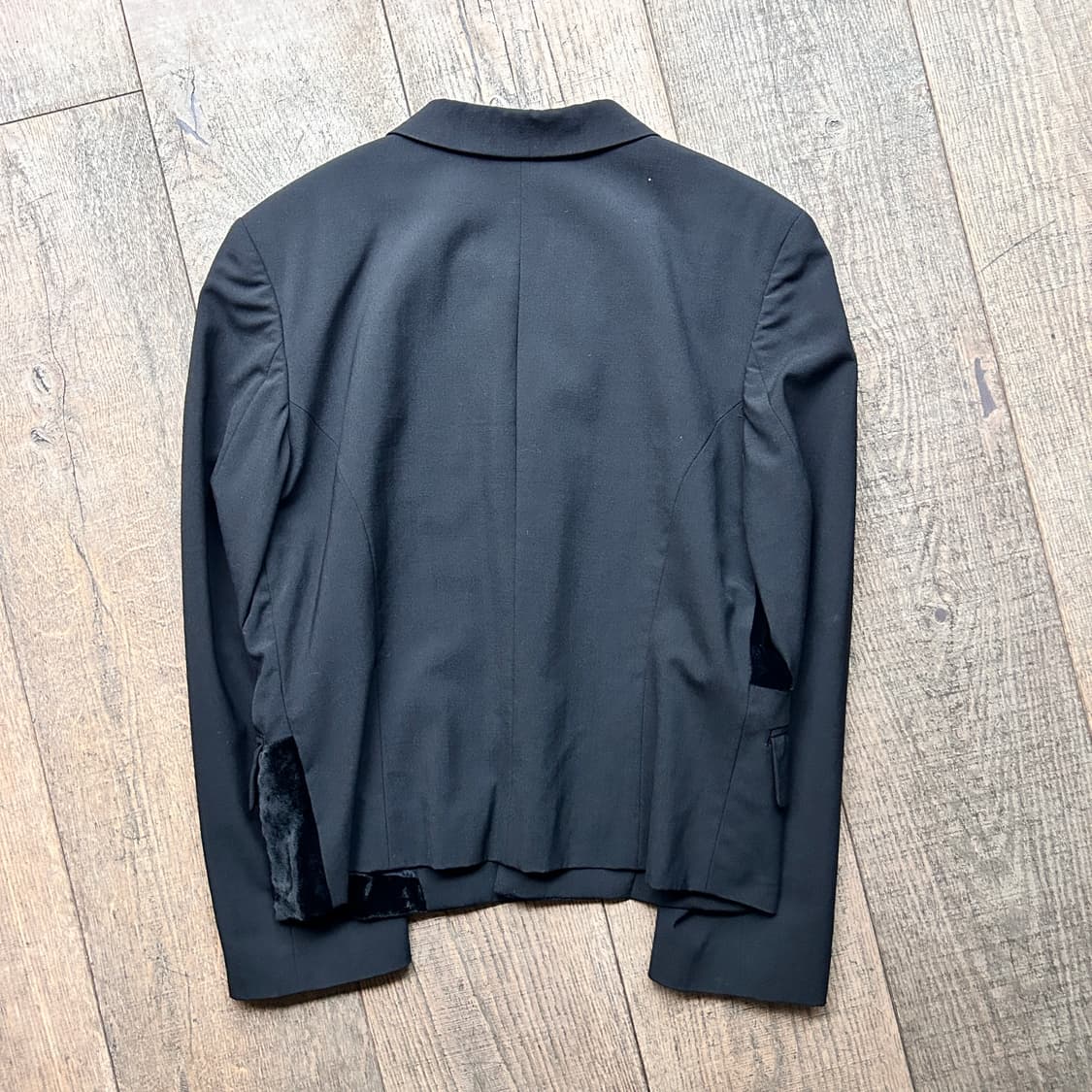 90's Velour Fabric Block Jacket 상품이미지8