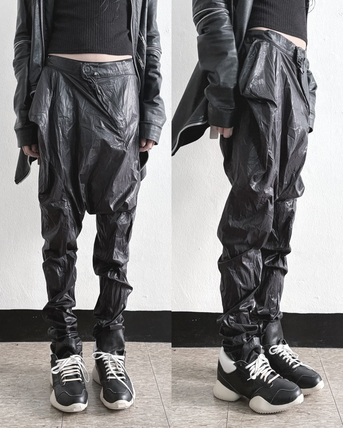 barbara i gongini asymmetric 나일론 드레이프팬츠 상품이미지1