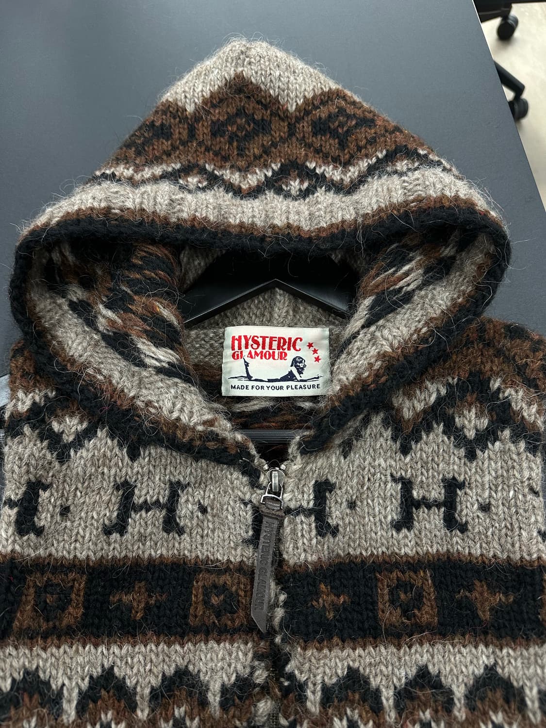 히스테릭글래머 히스걸 코위찬노르딕 울 후드니트 베스트 상품이미지9