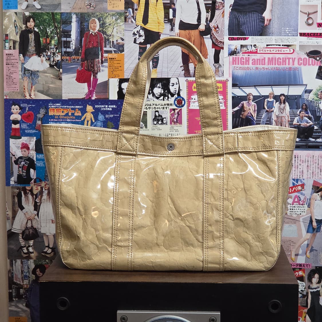 요시다 포터 PVC 페이퍼 베이지 미니 토트백 상품이미지5