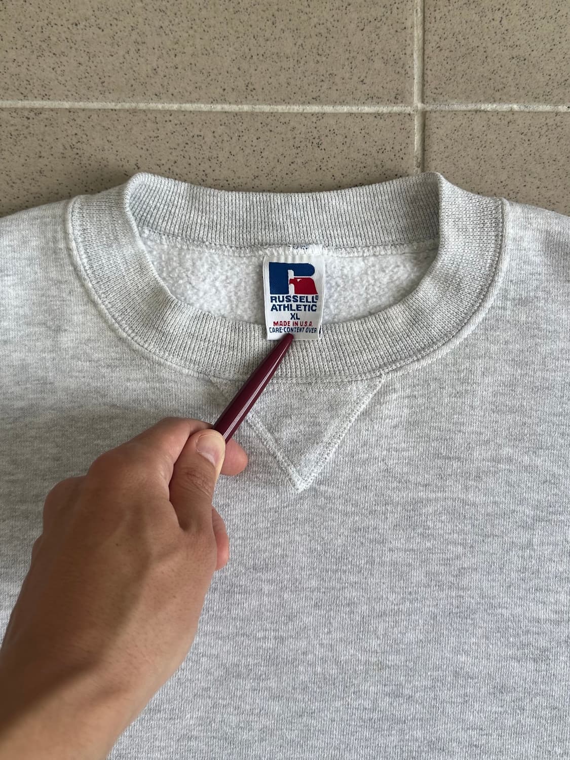 90s 빈티지 러셀 스웻셔츠 그레이 XL USA 상품이미지7